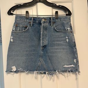 AGOLDE DENIM SKIRT - distressed size 28